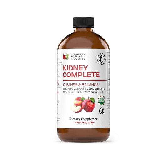 Complete Natural Kidney Complete bottle front promotes daily wellness with a liquid formula.