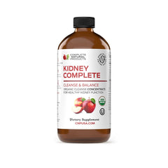 Complete Natural Kidney Complete bottle front promotes daily wellness with a liquid formula.