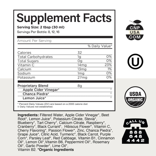 Complete Natural Kidney Complete bottle pour shows easy dosing for on the go.