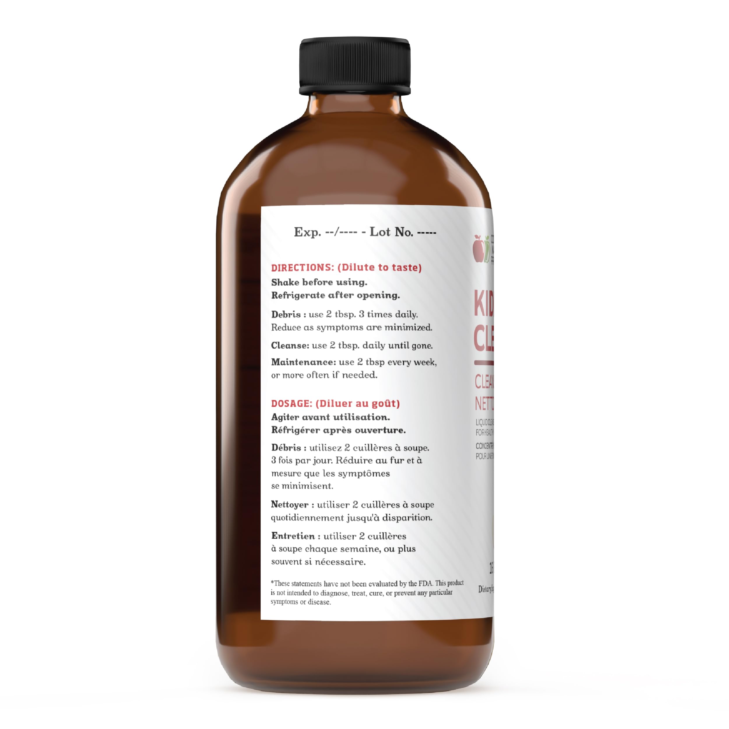 Complete Natural Kidney Complete bottle with glass and water suggests daily hydration ritual.