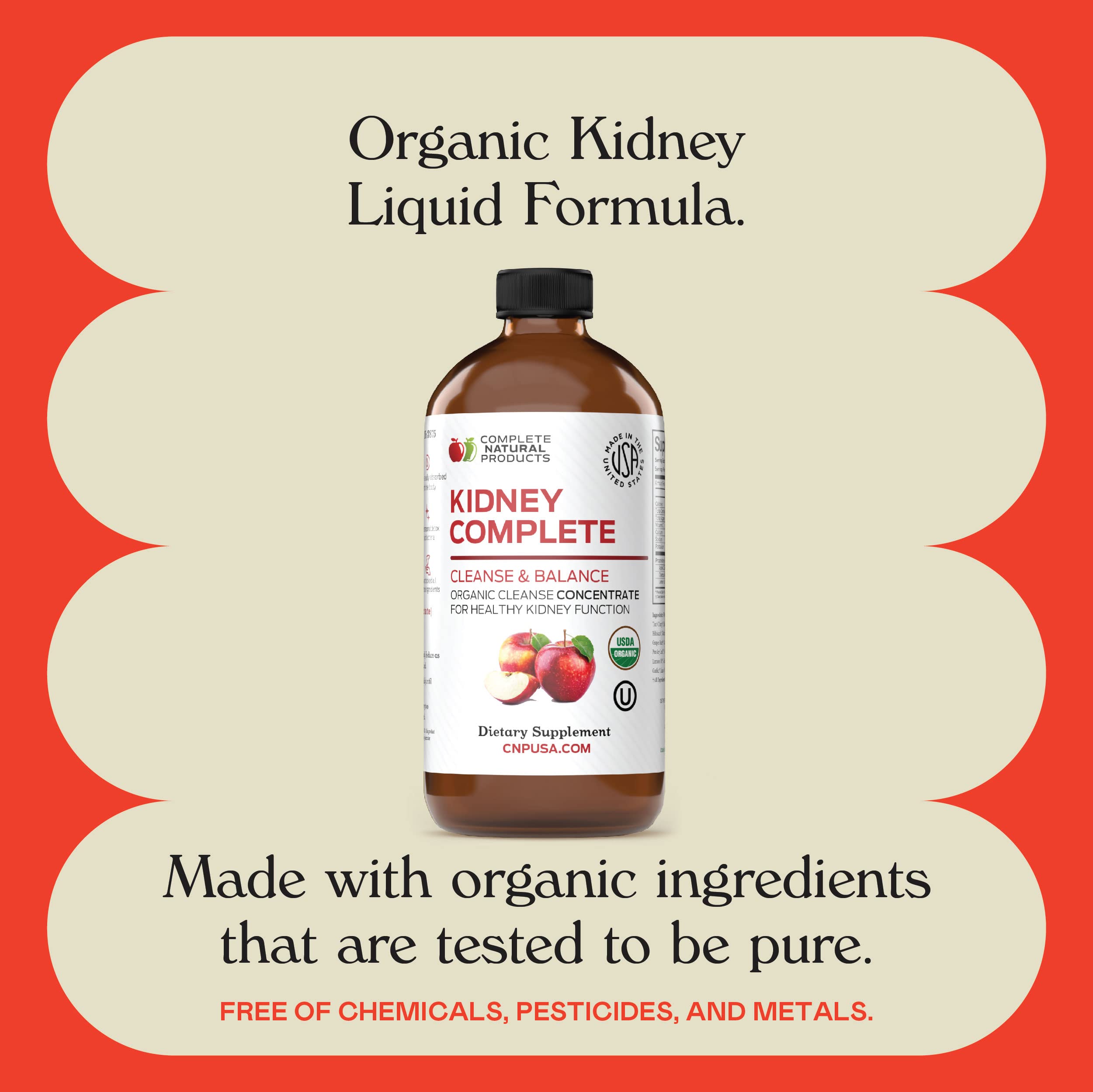Complete Natural Kidney Complete dropper in use shows precise, gentle servings.