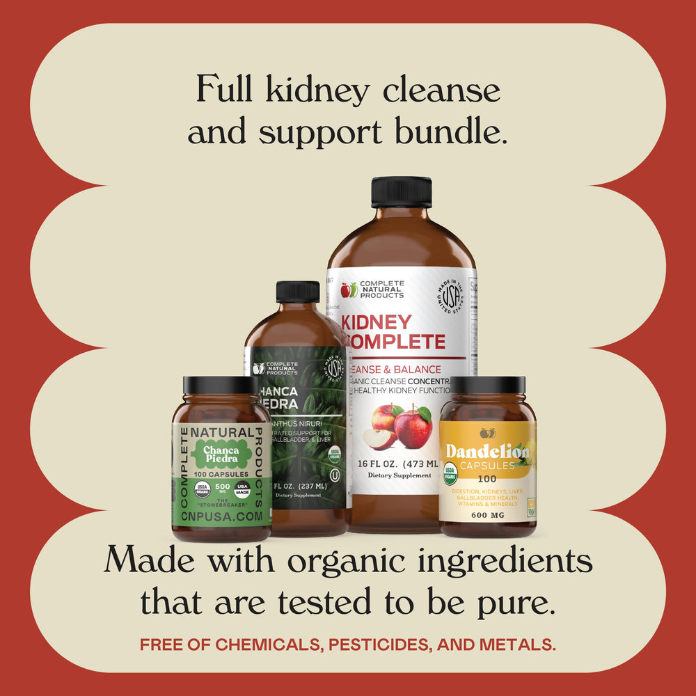 Complete Natural Kidney Complete glass with water for an easy daily ritual.