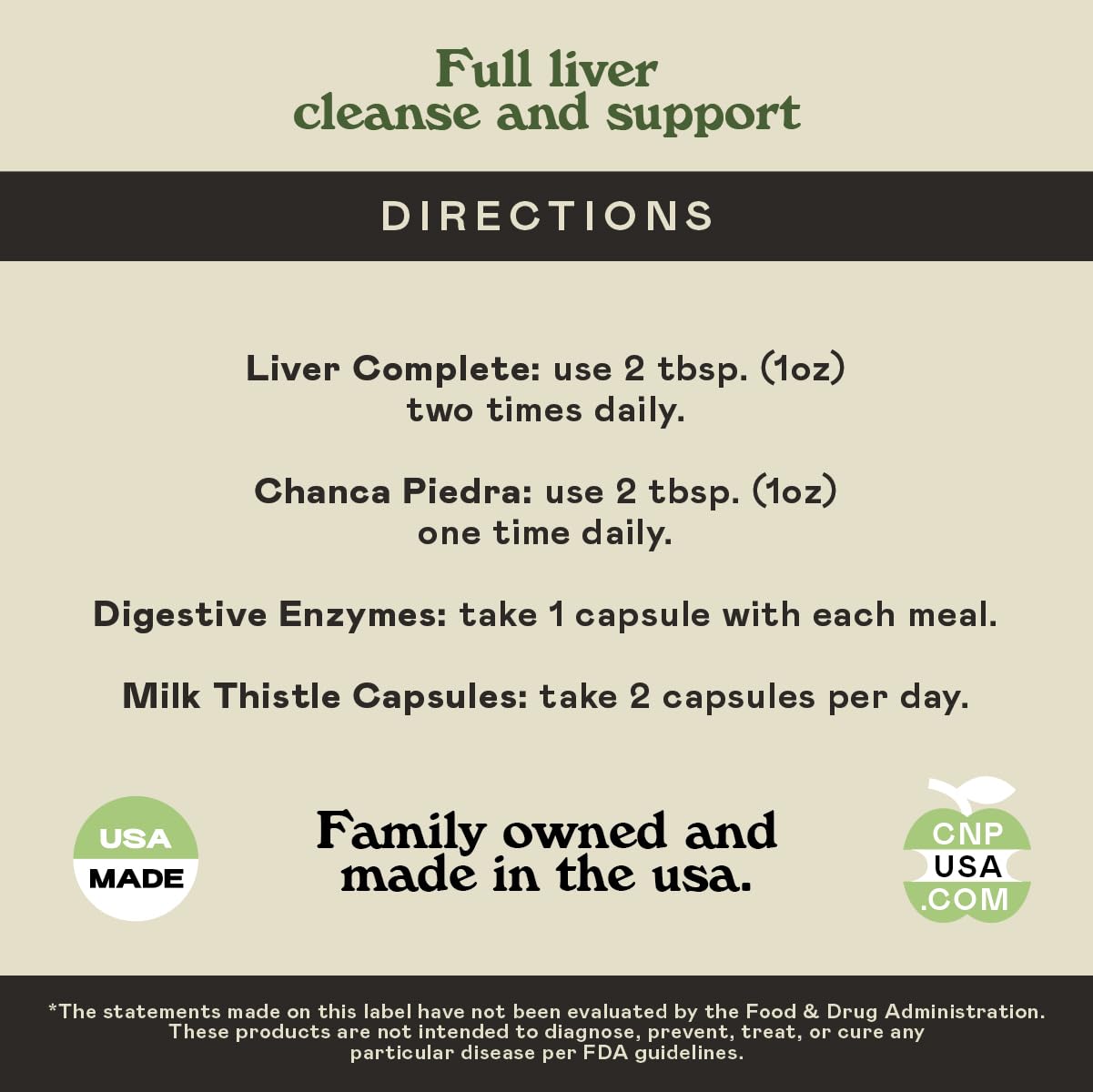 Complete Natural Liver Complete Bundle label detail reflects organic and kosher certification