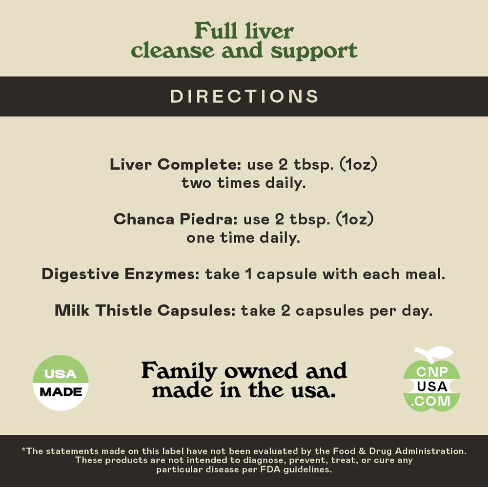 Complete Natural Liver Complete Bundle label detail reflects organic and kosher certification