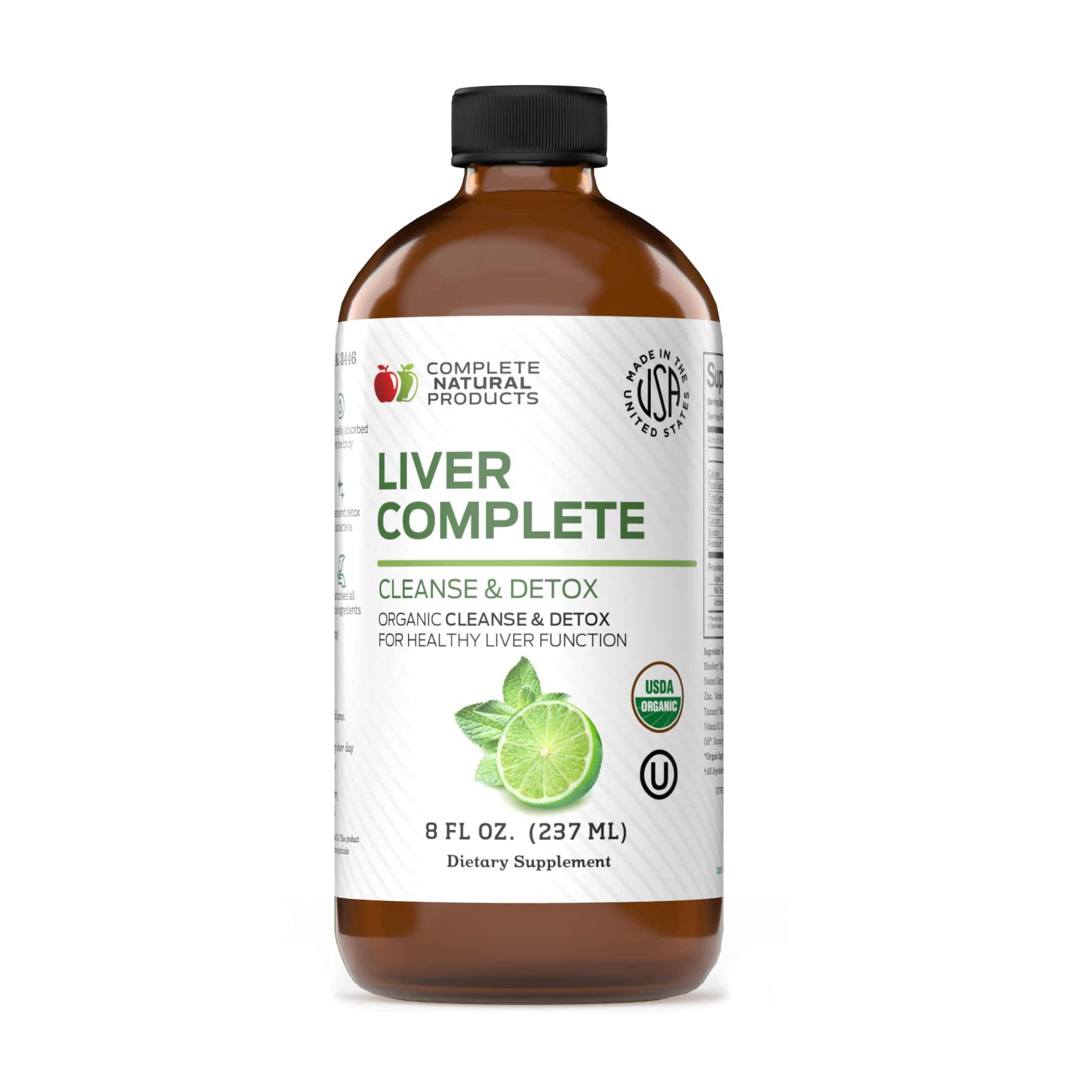 Complete Natural Liver Complete Liquid bottle for convenient daily liver support.