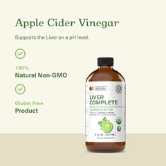 Measuring spoon with Complete Natural Liver Complete Liquid for accurate dosing.