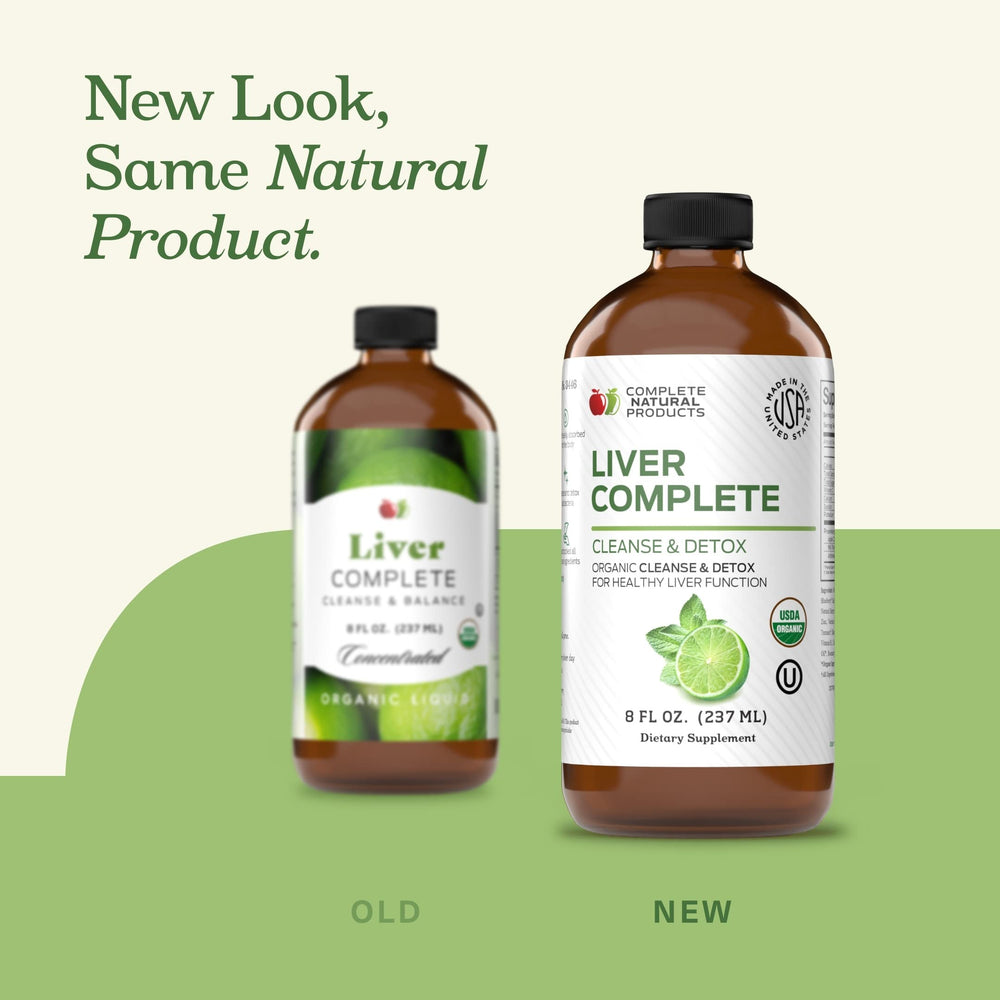 Pourable tincture from Complete Natural Liver Complete Liquid for easy mixing.