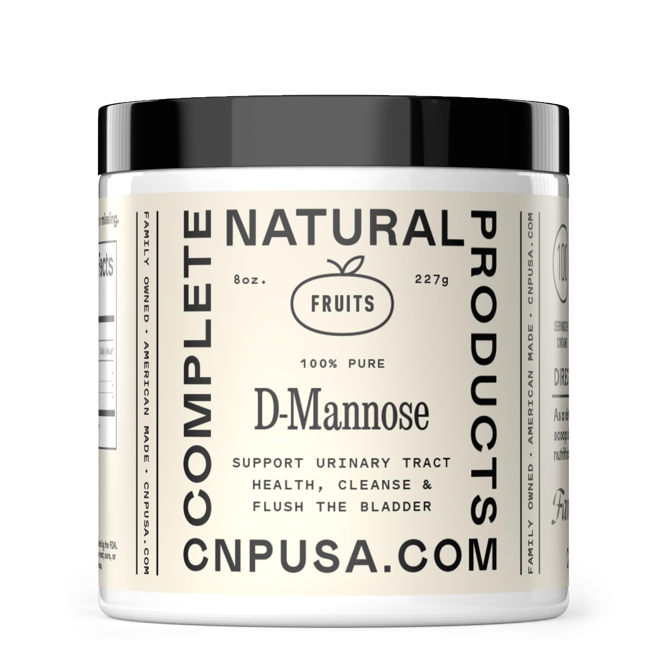 Complete Natural Products D Mannose powder jar for daily urinary support.