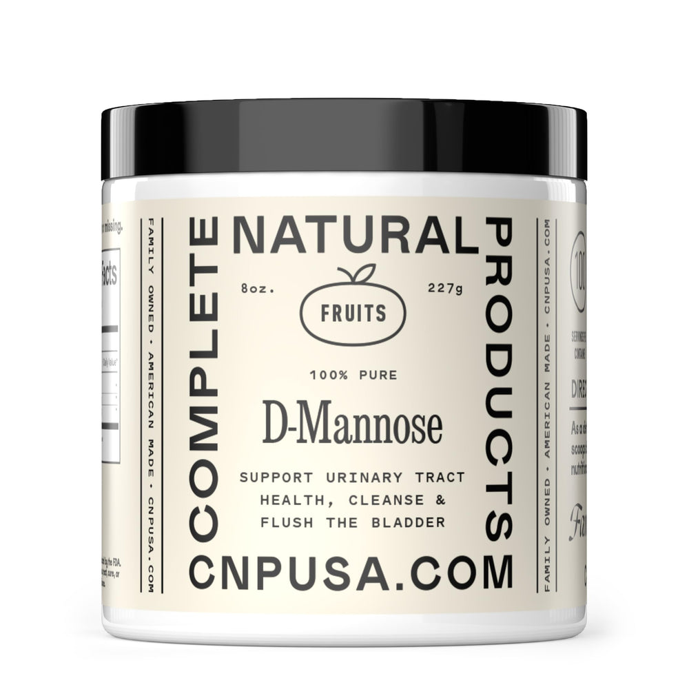 Complete Natural Products D Mannose powder jar for daily urinary support.