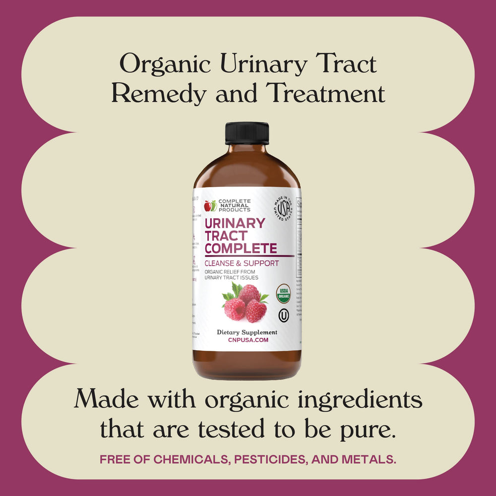 Complete Natural Products Urinary Tract Complete bottle displayed for daily urinary care routine.
