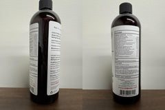 Complete Natural Products bottle with glass of water for easy daily supplementation