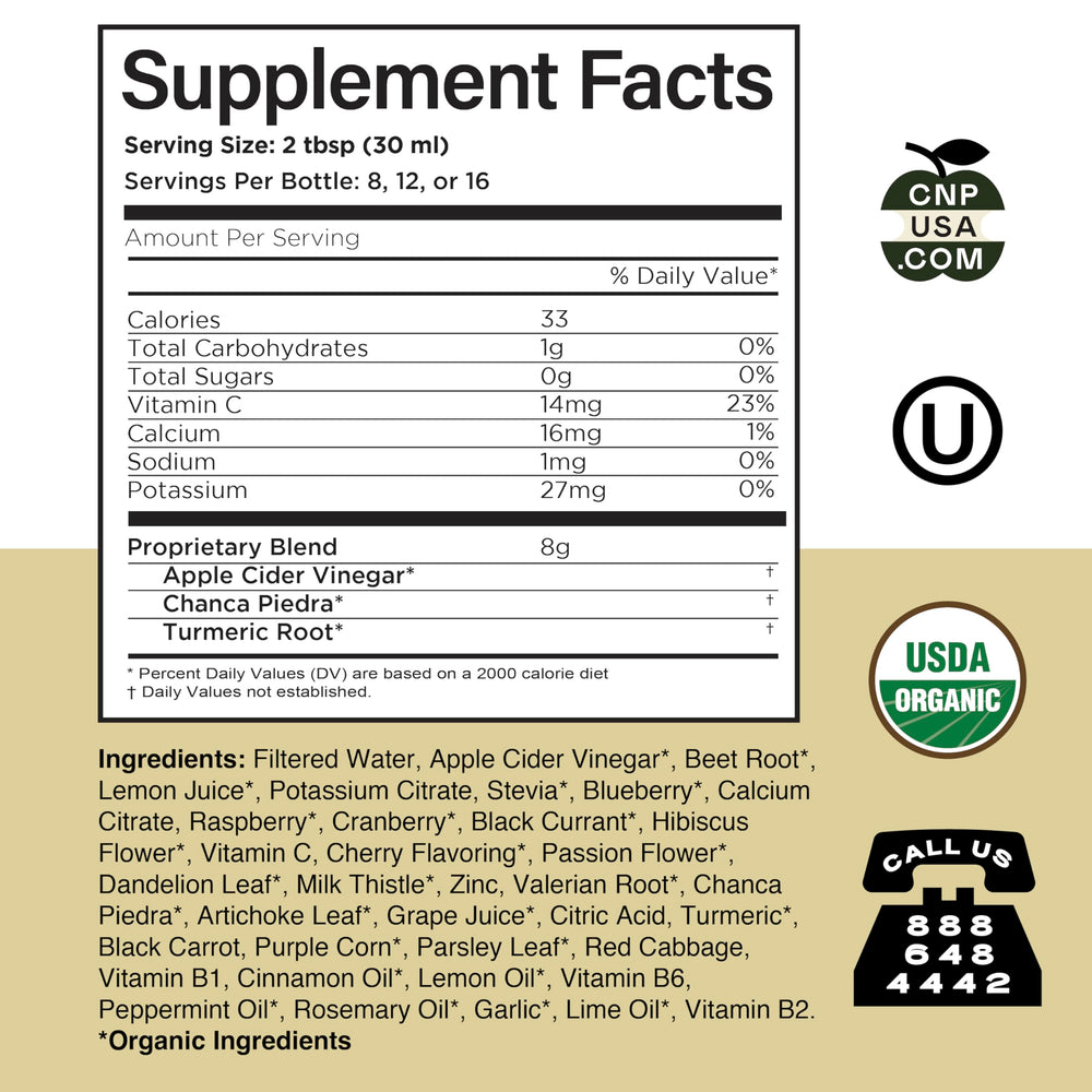 Complete Natural Products easy daily use with pleasant herbal bitters.