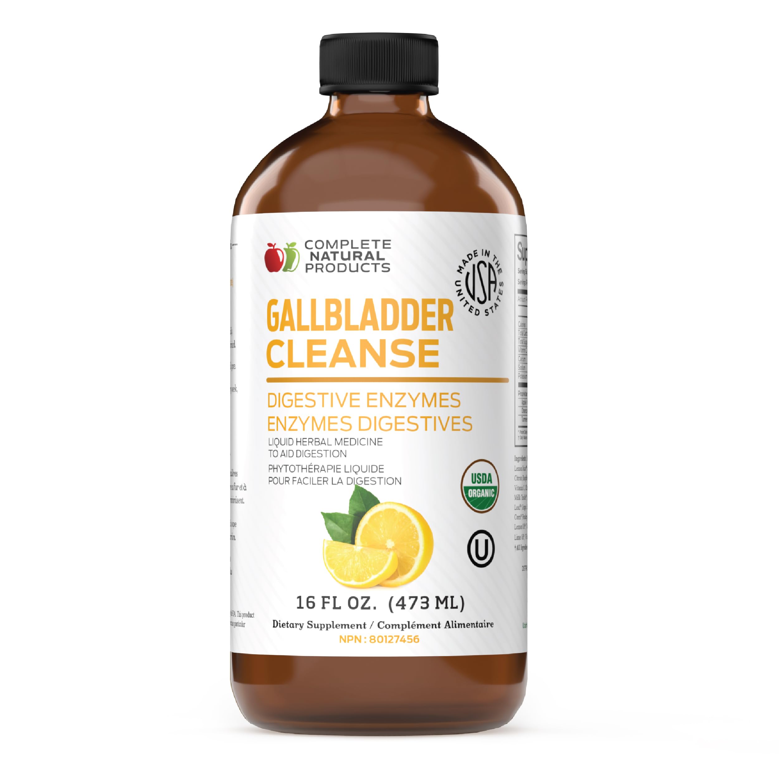 Complete Natural Products gallbladder-support liquid bottle, ideal for easy daily use.
