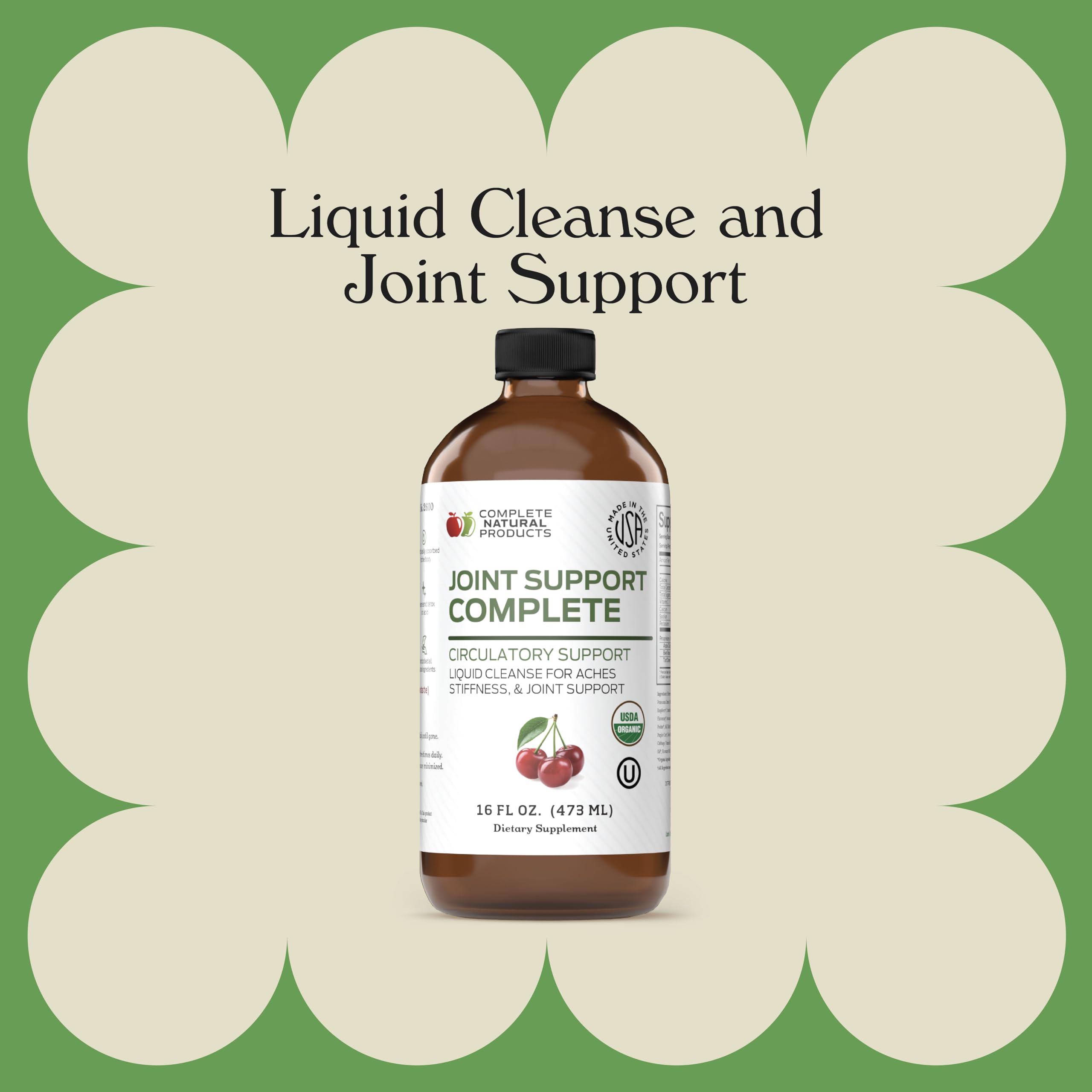 Complete Natural Products glucosamine-chondroitin-msm blend label supports cartilage health