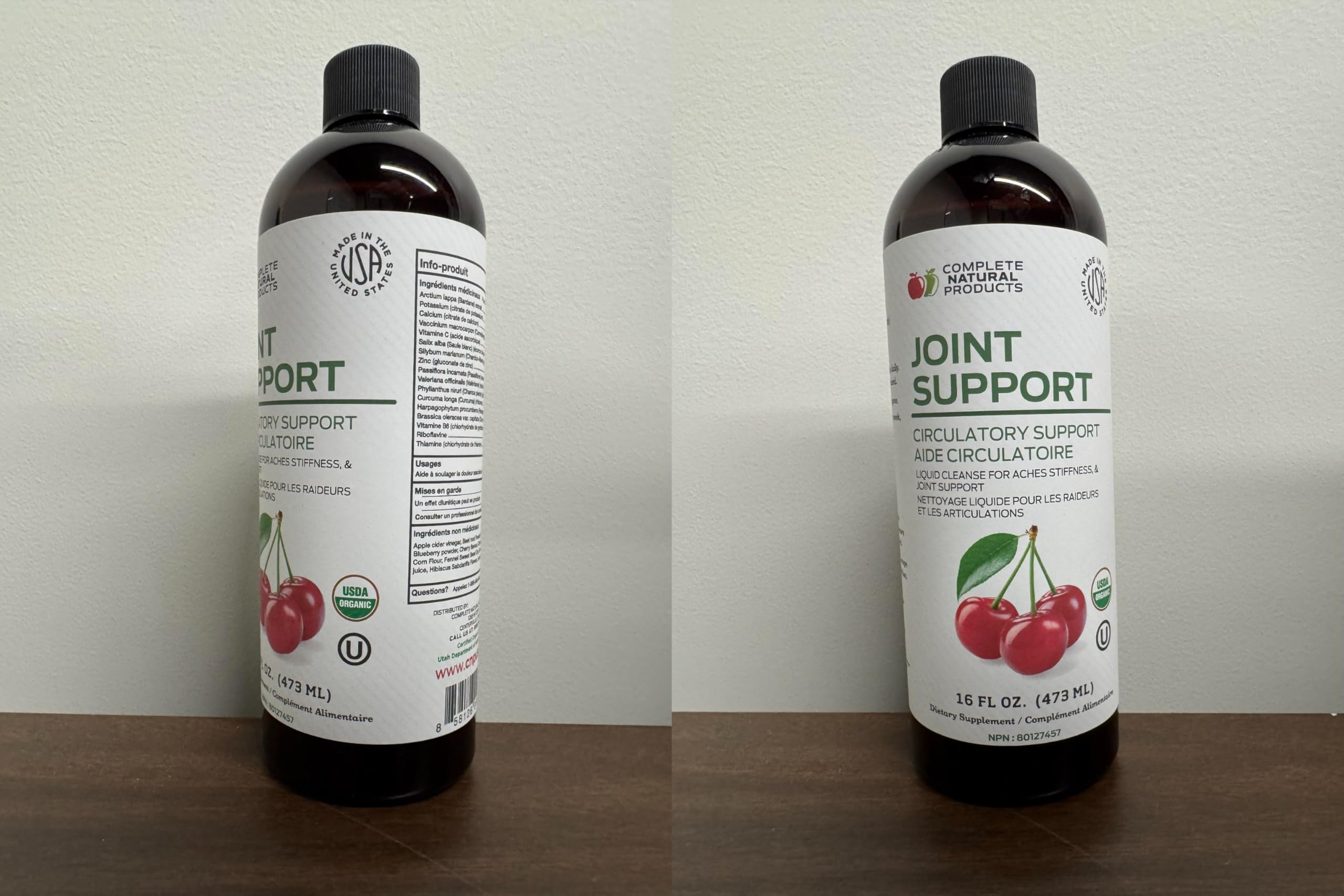 Complete Natural Products kosher certified seal on bottle label