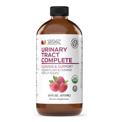Complete Natural Urinary Tract Complete bottle front with organic ingredients for daily urinary health support.