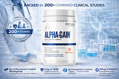 Complete Nutrition Alpha Gain powder; unflavored form with zero fillers.