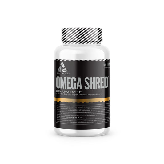 Complete Nutrition Omega Shred bottle front showing lean energy support.
