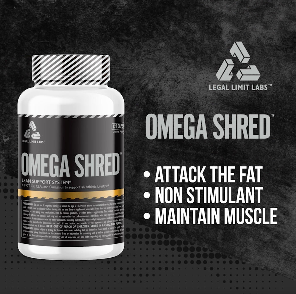 Complete Nutrition Omega Shred bottle on kitchen counter during meals.
