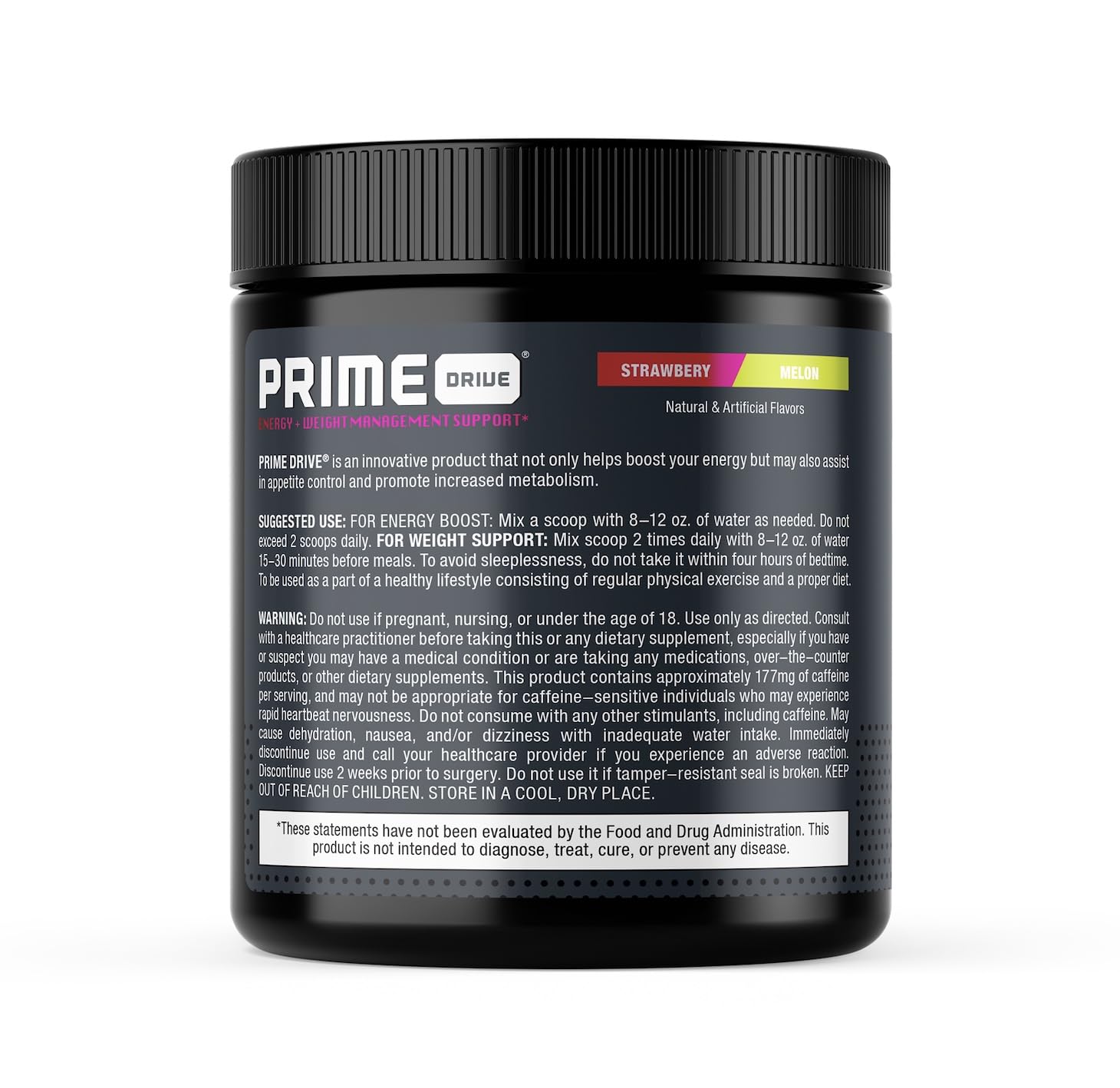 Complete Nutrition Prime Drive pre-workout mix shown in a glass for refreshing metabolism support
