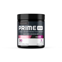 Complete Nutrition Prime Drive Tropical Passion ingredients panel highlighting metabolism-supporting blend.