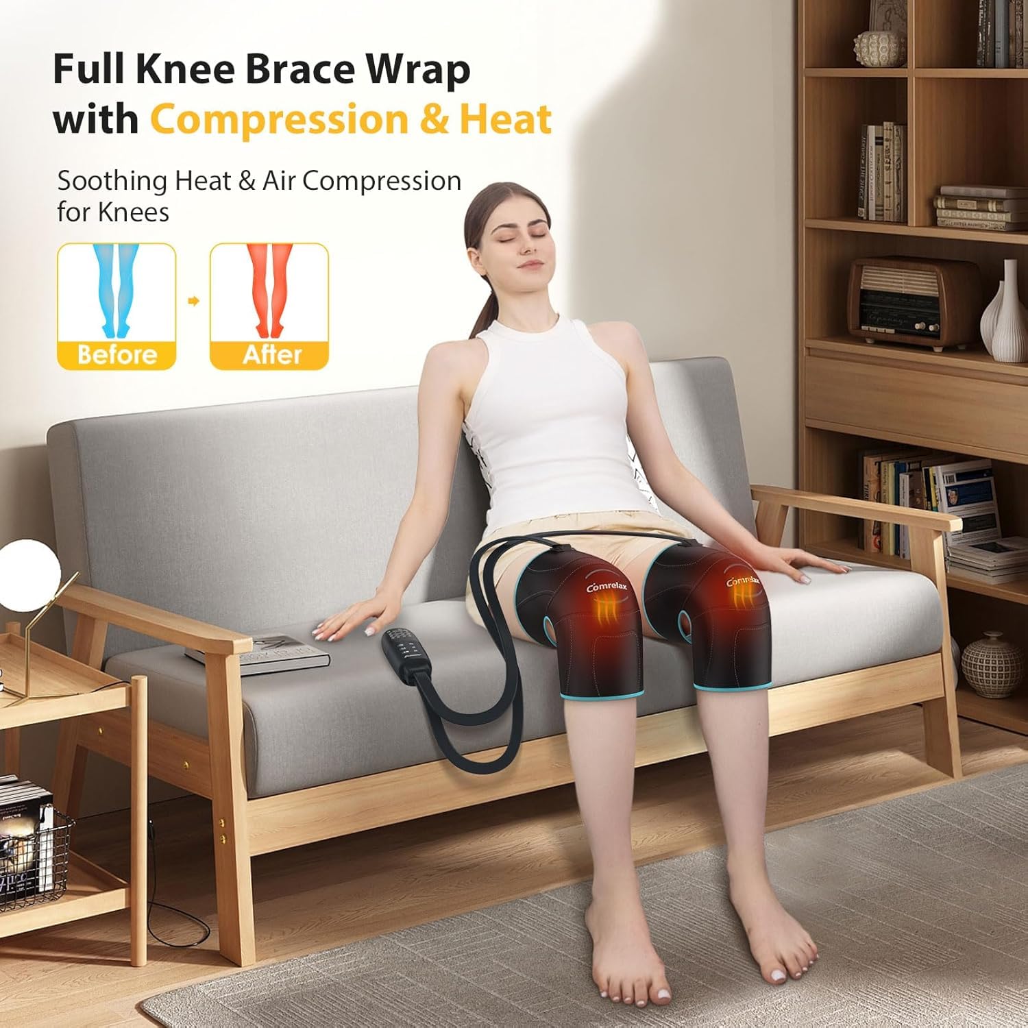 Comrelax 5x2 airbags provide adjustable air pressure for customizable relief.