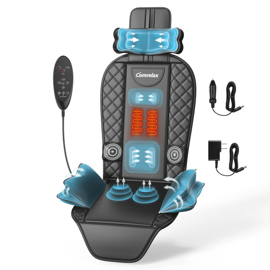 comrelax back massage pad with heat and traction for deep back relief.