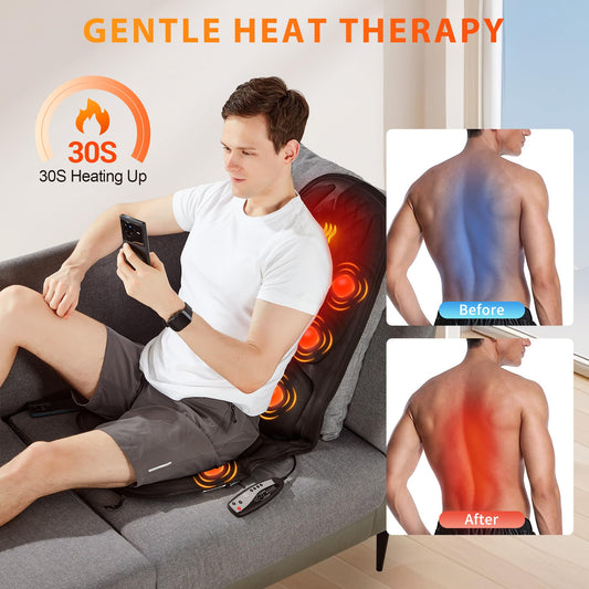 Comrelax eight-node massage targets shoulders and upper back for deep relief.