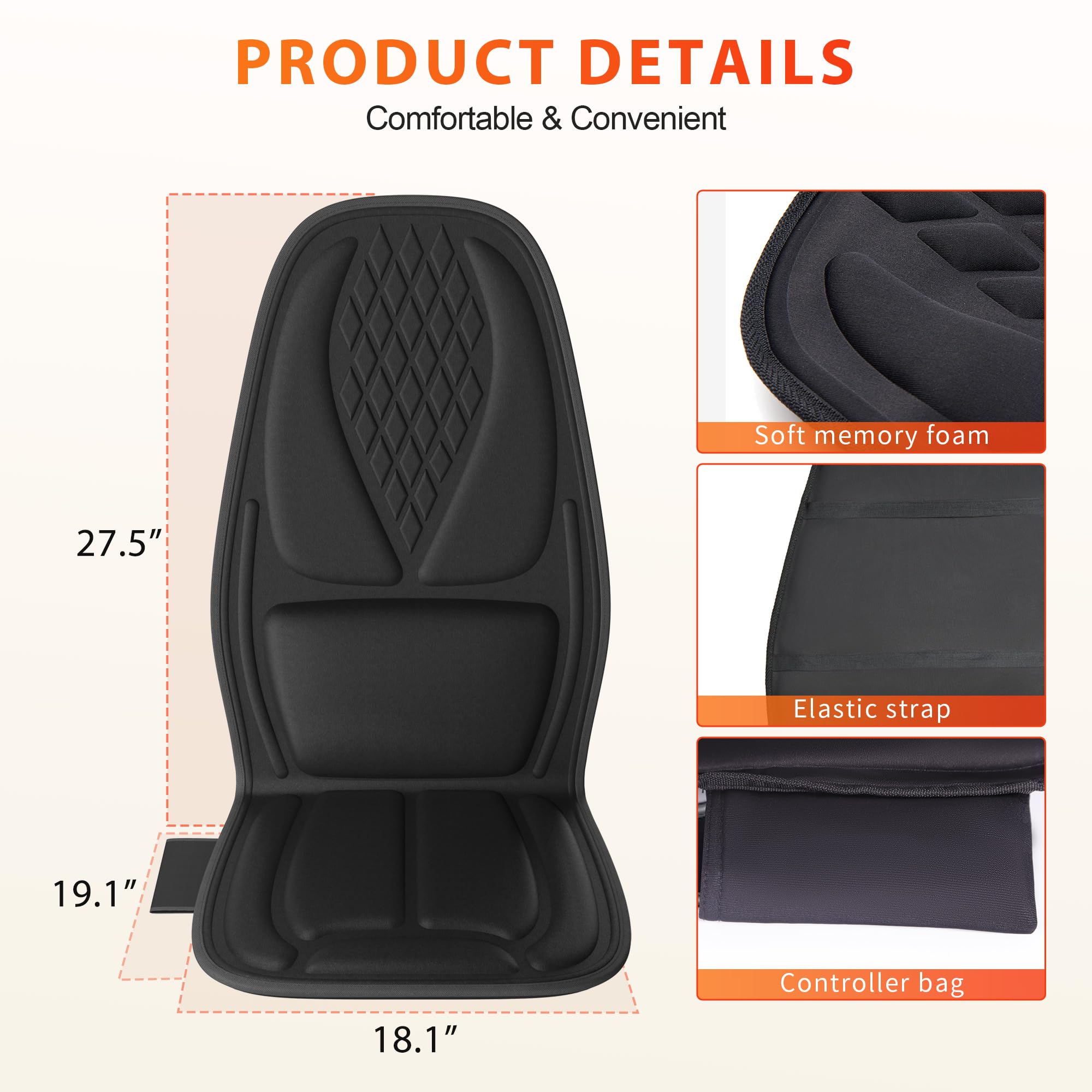 Comrelax heat levels two let you customize warmth and comfort.