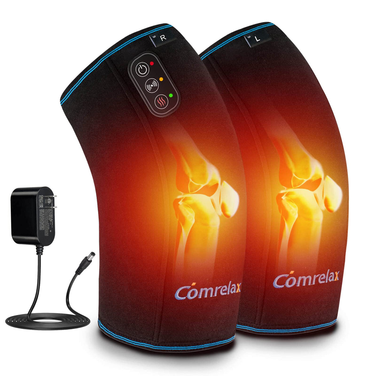 comrelax knee massager with heat warming the knee for soothing comfort