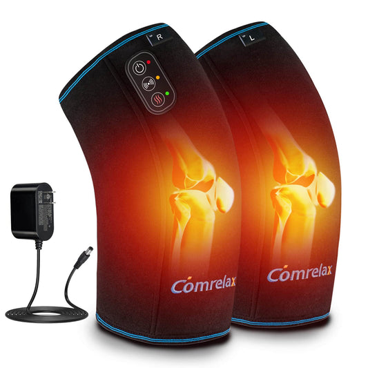 comrelax knee massager with heat warming the knee for soothing comfort
