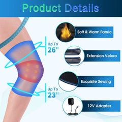 comrelax knee massager in use while relaxing leg muscles
