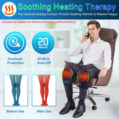comrelax knee massager showing 3 vibration modes for targeted relief