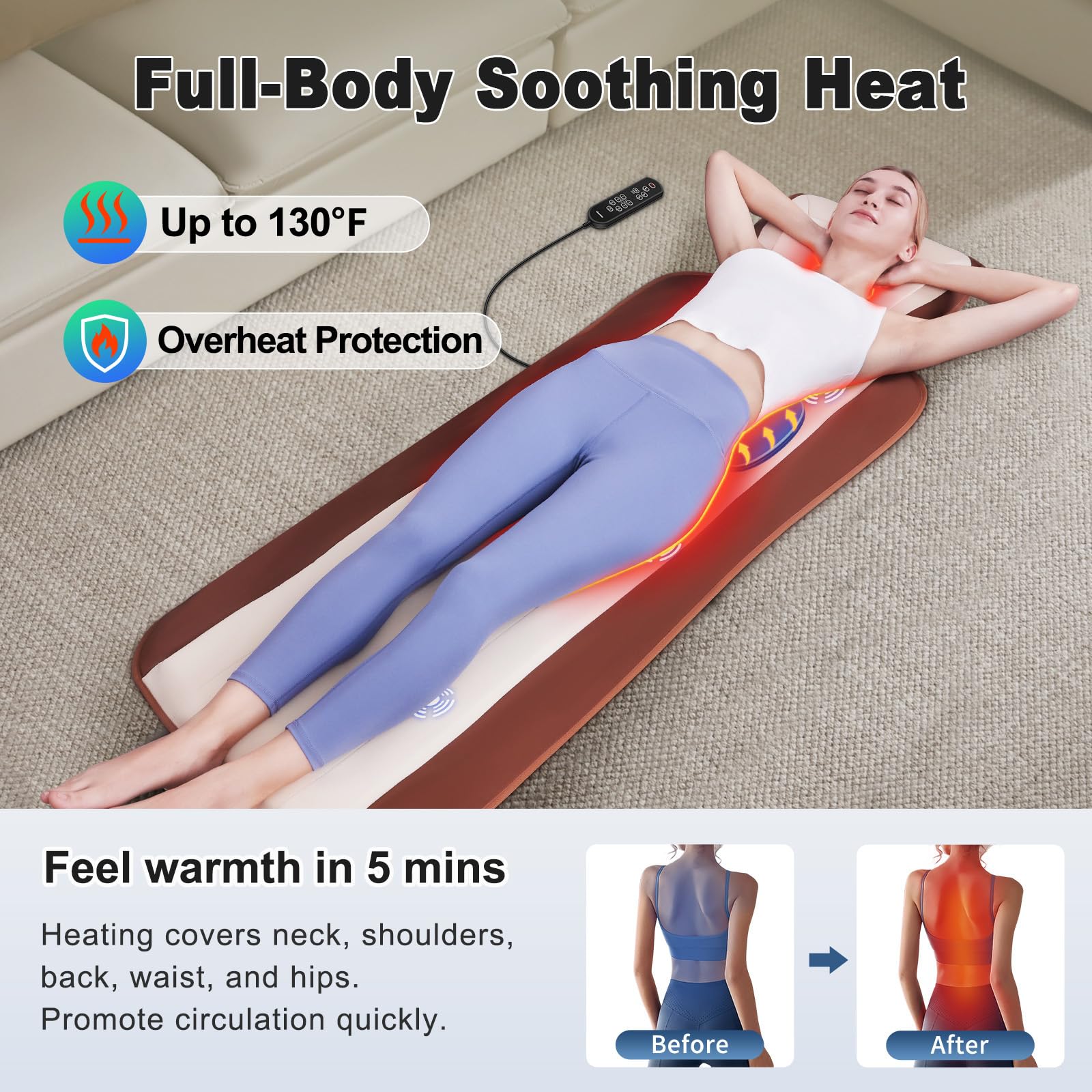 comrelax lumbar-support massage cushion improves lower back comfort