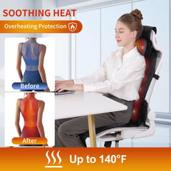 Comrelax chair pad seat with heat and leather surface is sweat-resistant