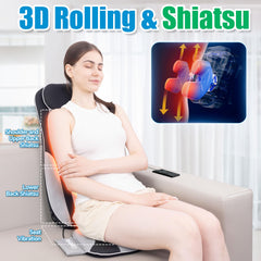 Comrelax Shiatsu back massager kneading rollers in action easing tight shoulders