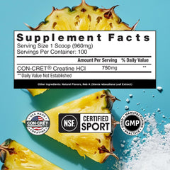 CON-CRET Creatine HCl pineapple scoop for precise dosing