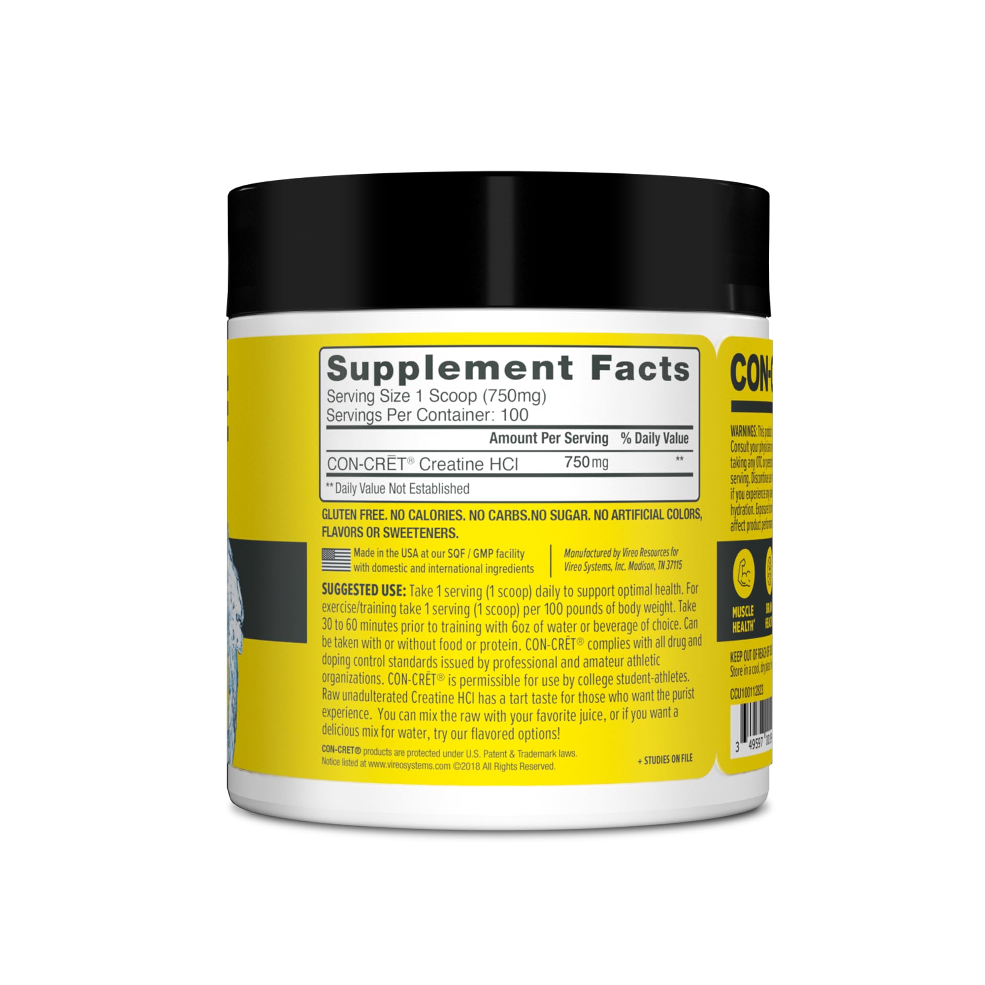 Creatine HCl powder supports muscle energy and focus during activity.