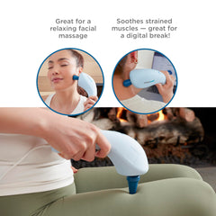 Conair 2-finger attachment eases jaw and shoulder tension.