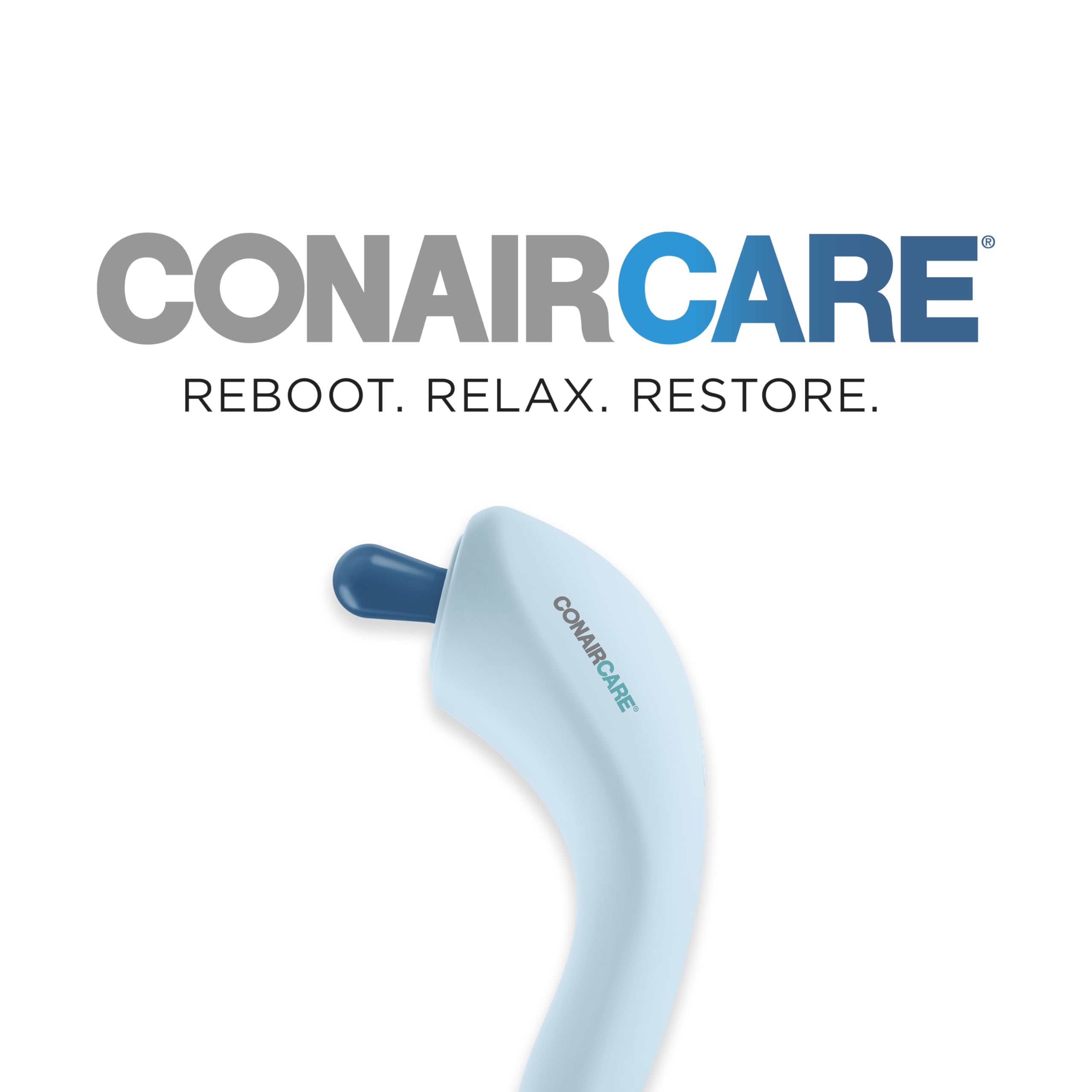 Conair massage device with soft rubber paint finish for comfortable grip.