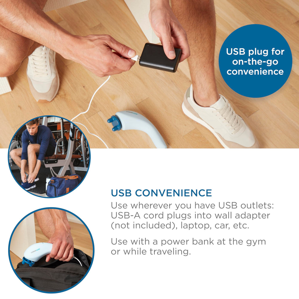Conair USB design enables on-the-go use.