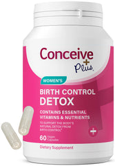 CONCEIVE PLUS Fertility Detox bottle with label for gentle detox and hormone balance