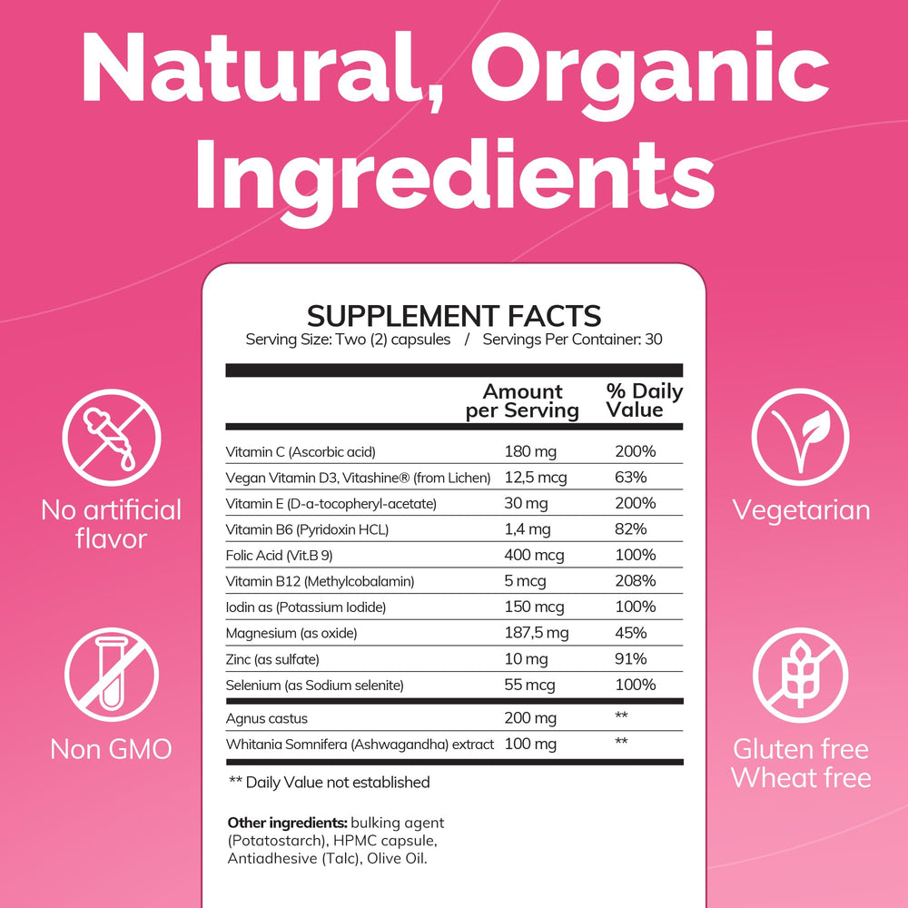 Close view of the CONCEIVE PLUS Fertility Detox label highlighting a 30-day plan