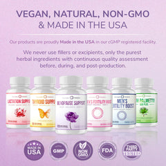 US-made production badge on Concepta Solutions menopause product.