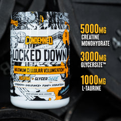 CONDEMNED Labz Locked Down in-use during workout for sustained stamina and hydration