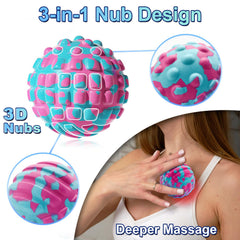Coniflor portable massage ball fits in a bag for quick relief