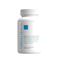 Consult Beaute Caps Pro bottle front for daily beauty support.