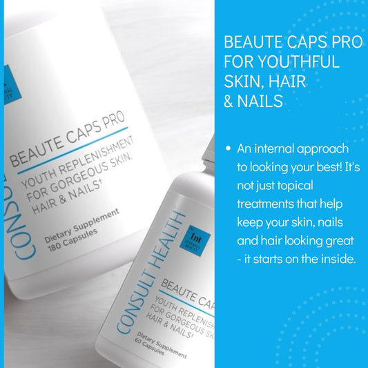 Beaute Caps Pro capsules close-up highlighting premium formula.