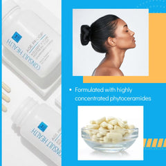 Front label of Consult Health Age Proof showing ceramide and hyaluronic acid benefits.