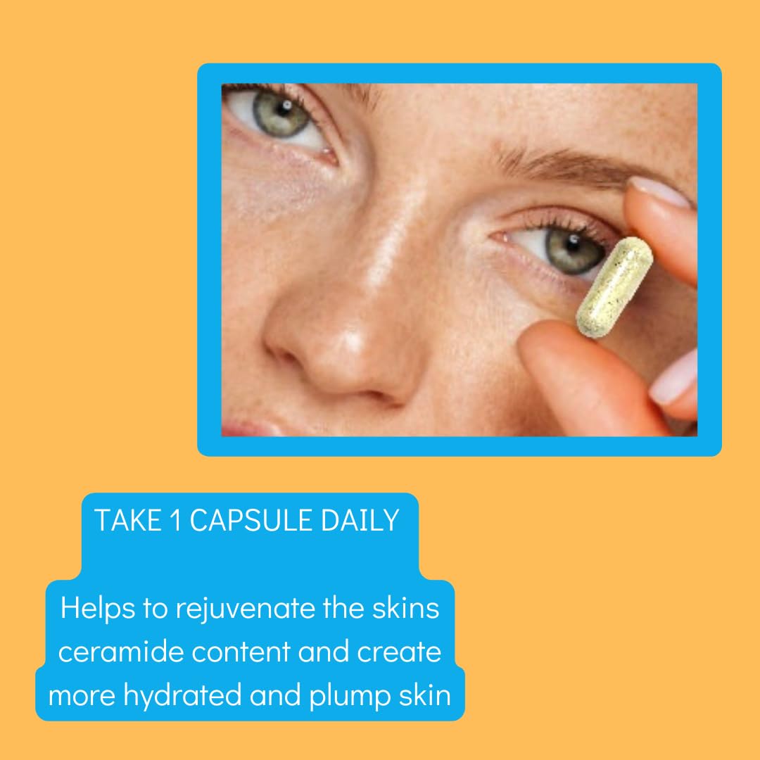 Capsules pouring from Consult Health Age Proof bottle for daily skin support.